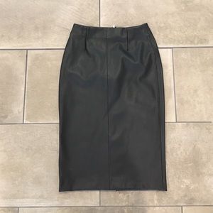 Faux leather skirt