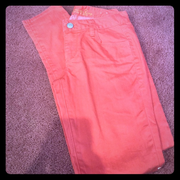 Pink skinny jeans