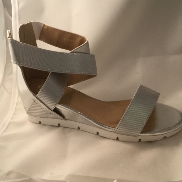 Anna Footwear Shoes - Bella Marie Beverly Wedge silver Sandal
