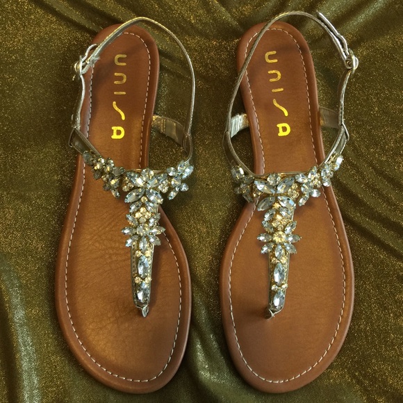 unisa jeweled sandals