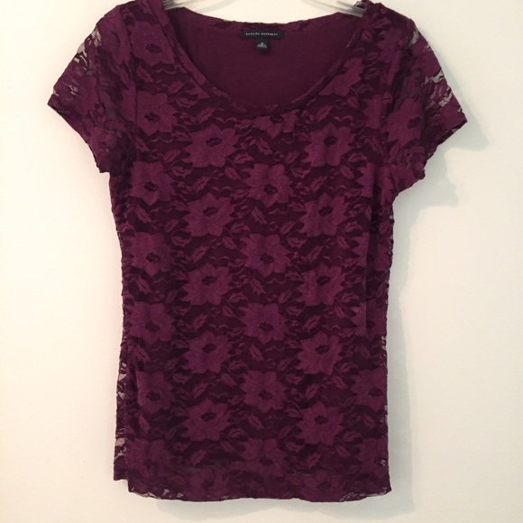 Purple lace Banana republic top
