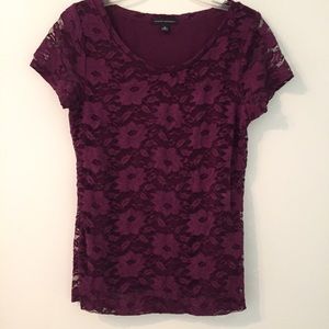 Purple lace Banana republic top