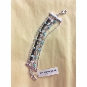 Lucky Brand Silver & Turquoise Bracelet