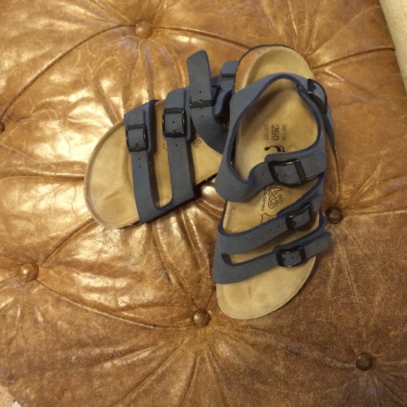 Birkis by Birkenstock Blue Triple Buckle