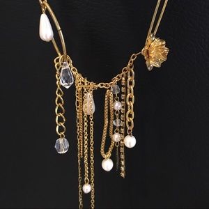 Amrita Singh pearl and gold necklace