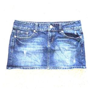 Denim mini skirt