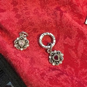 Brighton jewel heart charm, red.