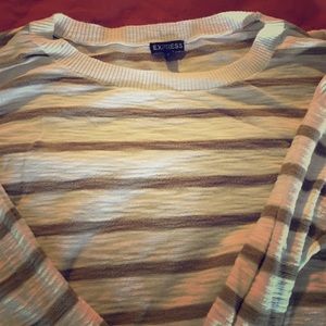 Express Quarter Sleeve Striped Top