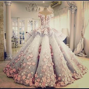 Fancy light purple flower gown