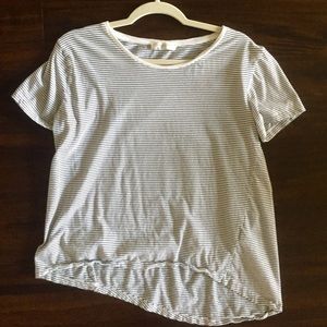 Zara organic cotton black & white striped tee
