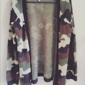Camo cardigan!