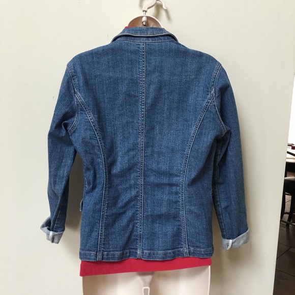 Chico's Platinum Denim Jacket - Picture 2 of 3