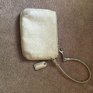 Coach white and silver C wrislet