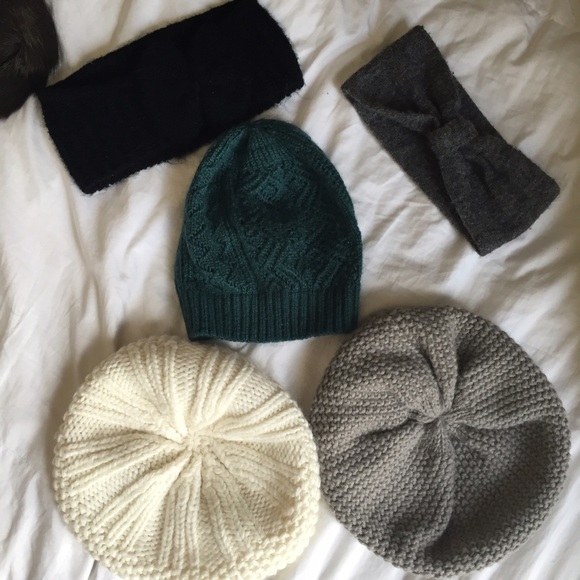 Assorted knit hats and headbands