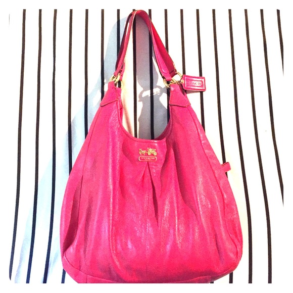 COACH AUTHENTIC MAGGIE Leather Shoulder Bag