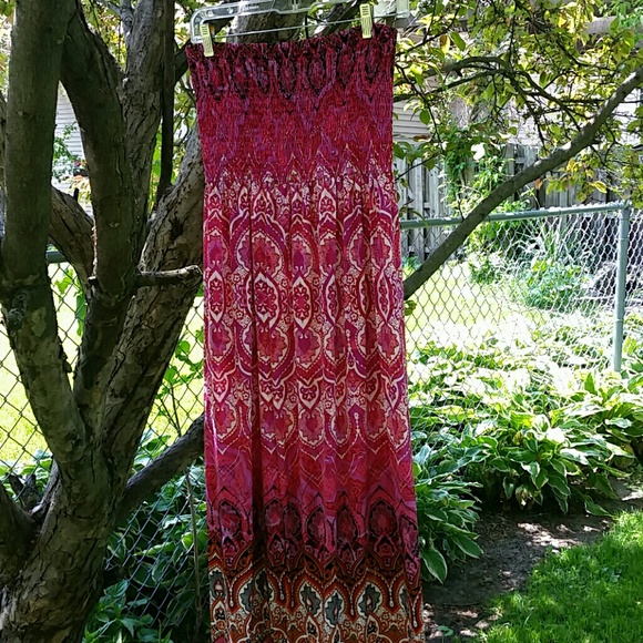 Long tube top dress