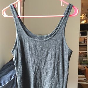 Gray cotton tank top