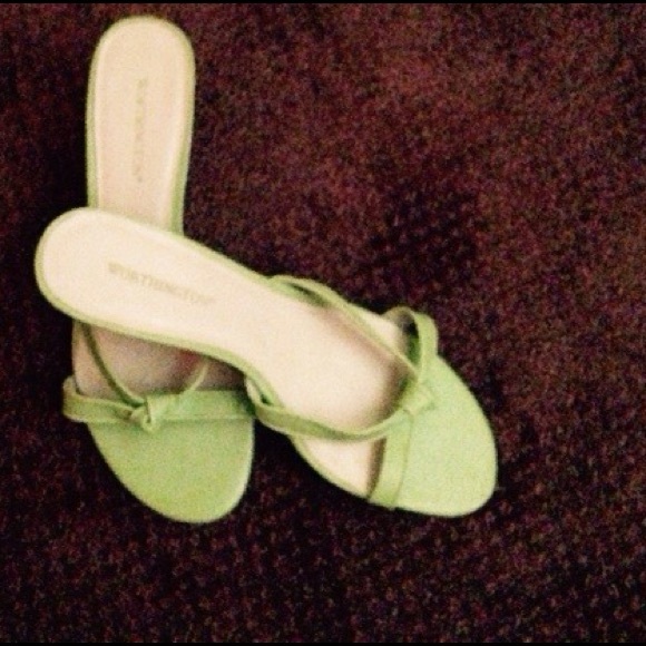 Spring green sandals.