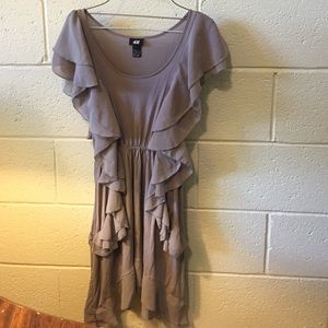 H&M Beige Ruffle Dress