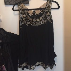 Forever 21 Black Lace top loose tank