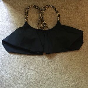 PINK black and cheetah bandeau top