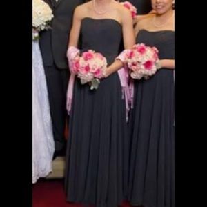 Mori Lee Charcoal Chiffon Gown
