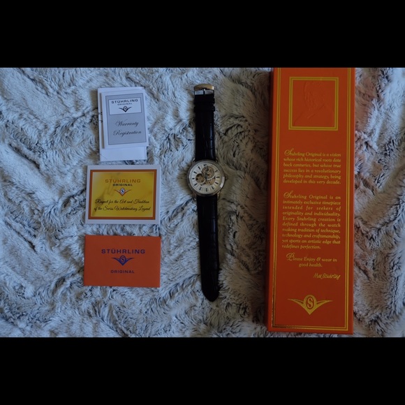 Stührling Men's skeleton watch
