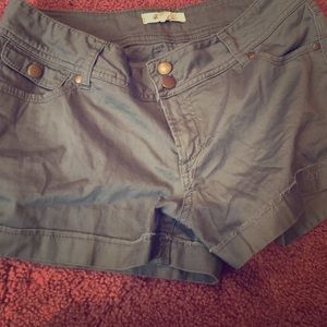 Dark green cargo shorts