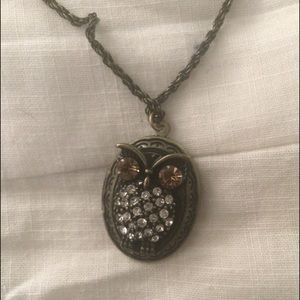 Jeweled owl necklace