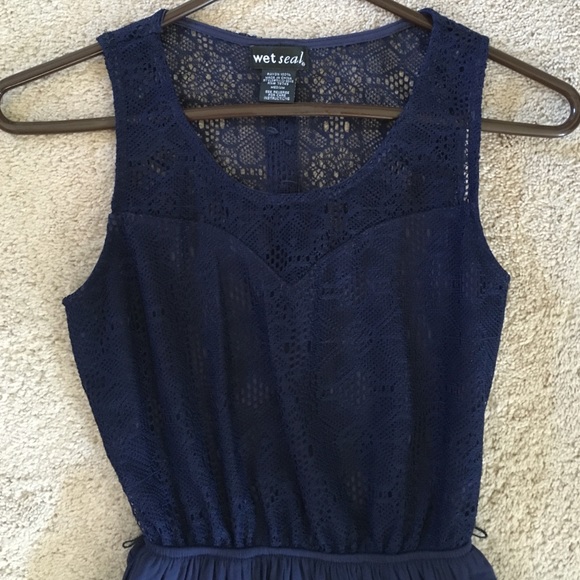 Wet Seal Navy Blue High Low Dress - Picture 2 of 2