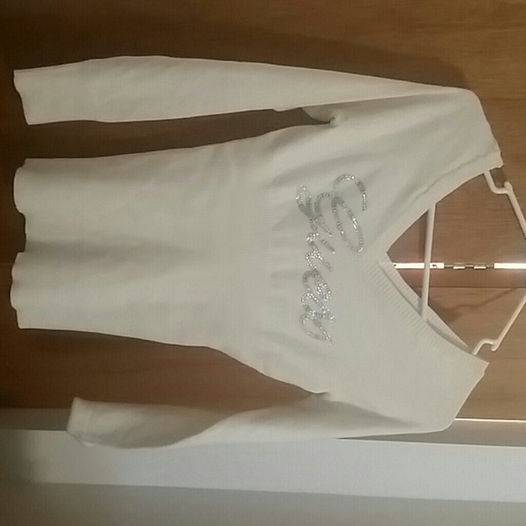 Guess beige sweater with rhinestones