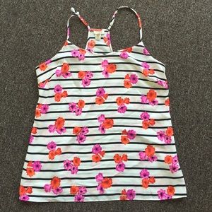 J crew tank stripes and flowers
