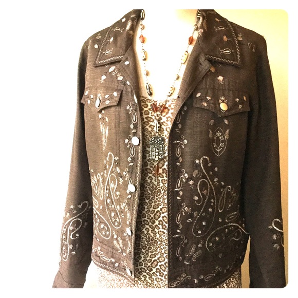 Boho Embroidered Silk Jacket Carole Little