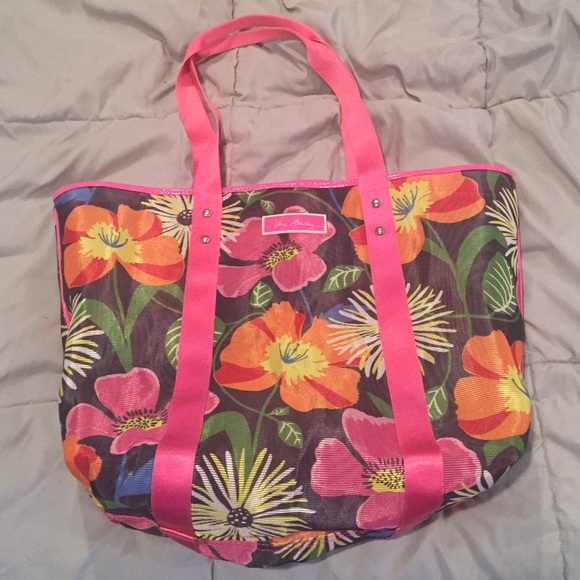 Vera Bradley mesh floral beach bag