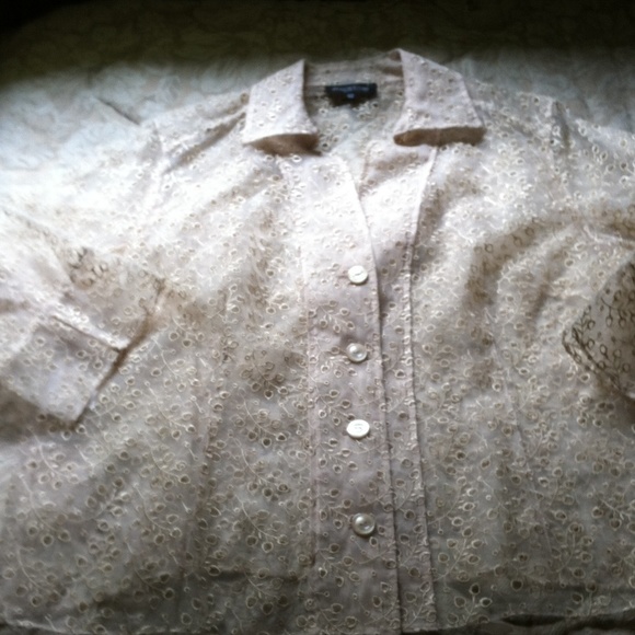 Jones New York Tops - Organza Eyelet Blouse