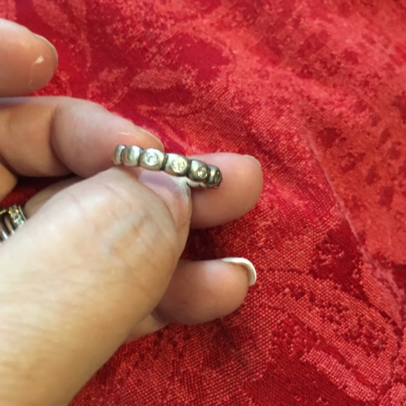 Pandora silver & cz ring