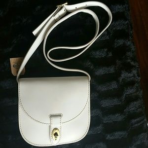 White Fossil cross bag