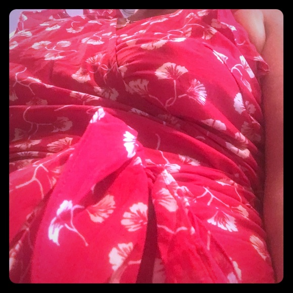 Wrap top. Super frilly neckline