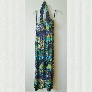 ⤵🔖Bisou Bisou multi color maxi halter