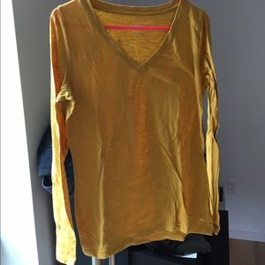 Yellow long sleeve shirt