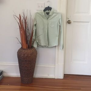 Light green button down