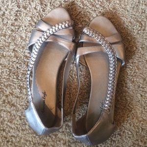 Metallic Silver sandals