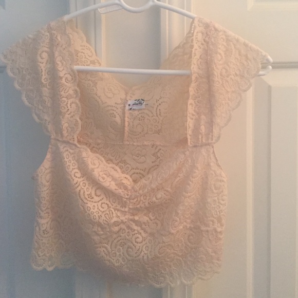 Free People Tops - Free people scalloped edge crop