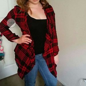 Plaid cardigan
