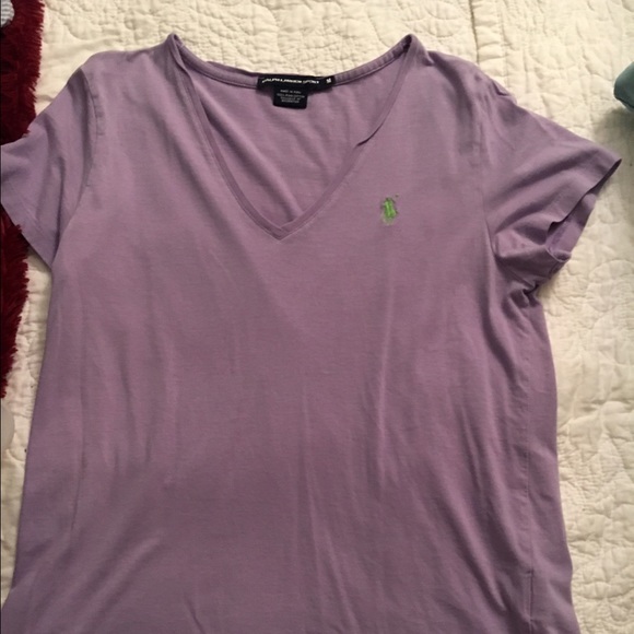 Purple Ralph Lauren Sports vneck tee