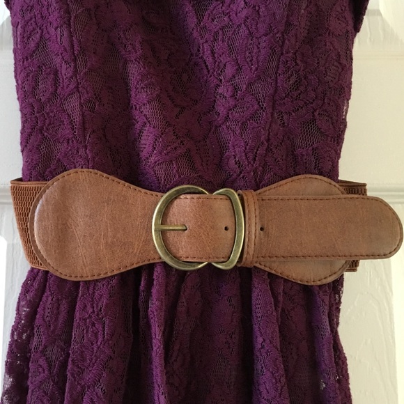 Dark purple strapless dress - Picture 3 of 3