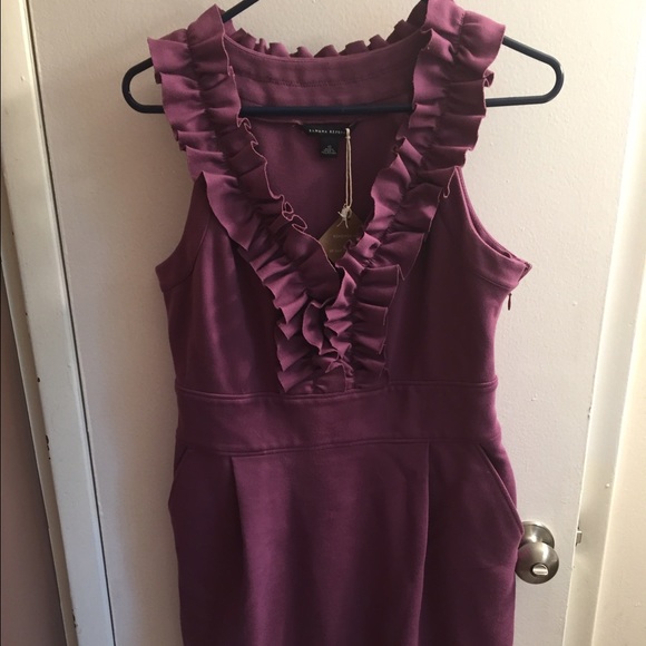 Banana republic purple ruffled top dress