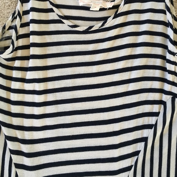 Navy and Creme striped Maxi Dress - Picture 3 of 3