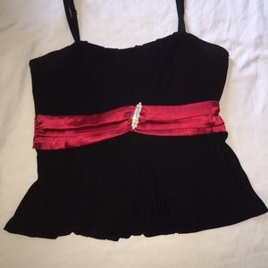 Black Empire Waist Pleated Dress by Taboo