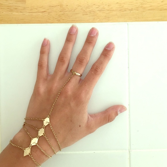 Gold Hand Jewelry (cuff)